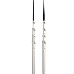 Lee's 16.5' Bright Silver Black Spike Telescopic Poles f/Sidewin