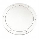 Beckson 6" Smooth Center Pry-Out Deck Plate - White