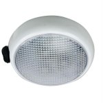 Perko Round Surface Mount LED Dome Light - White Powder Coat - w