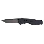 SOG Flash II Tanto Straight Blade Folding Knife - Black TiNi