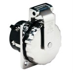 Marinco 6373EL 50Amp 125/250V Stainless Steel Inlet w/o Rear Saf