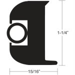 TACO Flex Vinyl Rub Rail Kit - Black w/Black Insert - 70' - 1-1/
