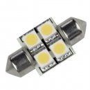 Lunasea Single-Sided 4 LED Festoon - 10-30VDC/0.7W/60 Lumens - W
