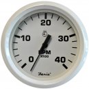Faria Dress White 4" Tachometer - 4,000 RPM - (Diesel - Mag