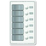 Blue Sea 8273 Water Resistant Panel - 6 Position - White - Verti