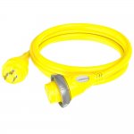 Furrion 30A 125V Marine Cordset 25ft Yellow W/LED