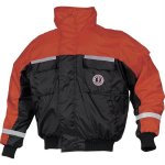 Mustang Classic Bomber Jacket w/SOLAS Tape - X-Large - Orange/Bl