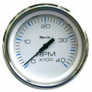 Faria Chesapeake White SS 4" Tachometer - 4,000 RPM (Diesel