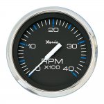 Faria Chesapeake Black SS 4" Tachometer - 4,000 RPM (Diesel