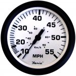 Faria Euro White 4" Speedometer - 55MPH (Mechanical)