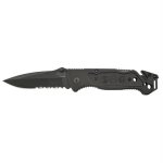 SOG Escape Partially Serrated Folding Knife - Hardcased Black