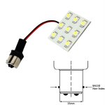 Lunasea Bayonet 9 LED Bulb BA15D - 12VAC or 10-30VDC/2W/149 Lume