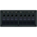 Blue Sea 8371 Water Resistant Panel - 8 Position - Black - Horiz