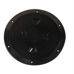 Beckson 8" Smooth Center Screw-Out Deck Plate - Black