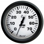 Faria Euro White 4" Tachometer - 7,000 RPM (Gass - All Outb