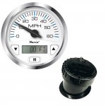 Faria Chesapeake White SS 4" GPS Speedometer w/Digital Dept