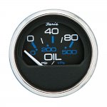 Faria Chesapeake Black SS 2" Oil Pressure Gauge - 80 PSI