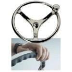 Edson 13" SS Comfort Grip Steering Wheel w/PowerKnob