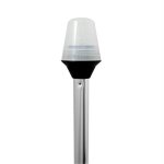 Attwood Frosted Globe All-Around Pole Light w/2-Pin Locking Coll