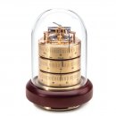 BARIGO Barometer, Thermometer & Hygrometer w/Acrylic Top & Mahog