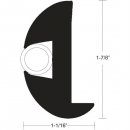 TACO Flex Vinyl Rub Rail Kit - Black w/White Insert - 70' - 1-7/