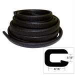 TACO Flexible Vinyl Trim - 3/16" Opening x 9/16"W x 25