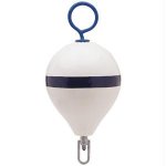 Polyform Mooring Buoy w/Iron 17" Diameter - White Blue Stri