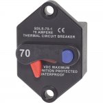 Blue Sea Klixon Circuit Breaker - Panel Mount 70A