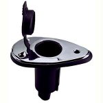 Perko Threaded Collar Pole Light Mounting Base - 2 Pin - Chrome