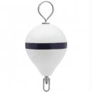 Polyform Mooring Buoy w/SS 17" Diameter - White Blue Stripe