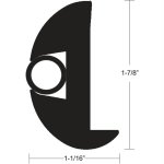 TACO Flex Vinyl Rub Rail Kit - Black w/Black Insert - 50' - 1-7/