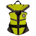 Mustang Lil' Legends 100 Youth Vest - 50-90lbs - Gray/Flourescen