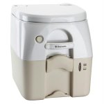 Dometic - SeaLand 975 Portable Toilet 5.0 Gallon - Tan w/Bracket
