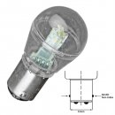 Lunasea Bayonet LED Bulb BA15D - 10-30VDC/1W/75 Lumens - Warm Wh