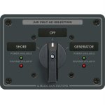 Blue Sea 8363 AC Rotary Switch Panel 65 Ampere 2 Positions + OFF