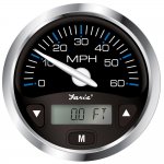 Faria Chesapeake Black SS 4" GPS Speedometer w/Digital Dept