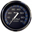 Faria Chesapeake Black SS 4" Tachometer - 7,000 RPM (Gas -