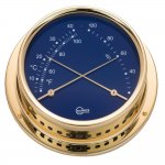 BARIGO Regatta Series Ship's Comfortmeter - Brass Housing - Blue