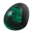 Attwood 2-Mile Vertical Mount, Green Sidelight - 12V - Black Pla