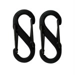 Nite Ize S-Biner Plastic Size #0 - Black/Black Gates 2 Pack