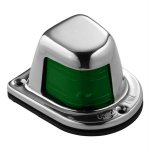 Attwood 1-Mile Deck Mount, Green Sidelight - 12V - Stainless Ste