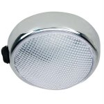 Perko Round Surface Mount LED Dome Light - Chrome Plated - w/Swi