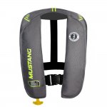 Mustang MIT 100 Inflatable Manual PFD - Gray/Flourescent Yellow-