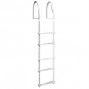 Dock Edge Fixed 5 Step Ladder Bight White Galvalume