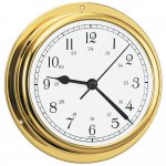 BARIGO Viking Series Quartz Ship's Clock - Brass Housing - 5&quo
