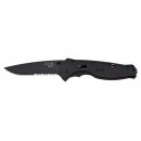 SOG Flash II Partially Serrated Folding Knife - Black TiNi