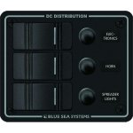 Blue Sea 8374 Water Resistant 3 Position - Black - Vertical Moun