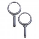 Perko Round Type Rowlock Horns - Chrome Plated Zinc