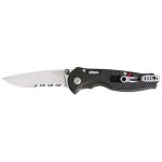 SOG Flash I Partially Serrated Folding Knife - Polished Satin