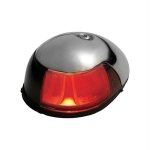 Attwood 2-Mile Deck Mount, Red Sidelight - 12V - Stainless Steel